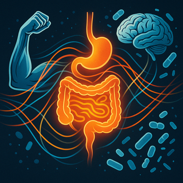Fig 1 : probiotiques et axe intestin-muscle